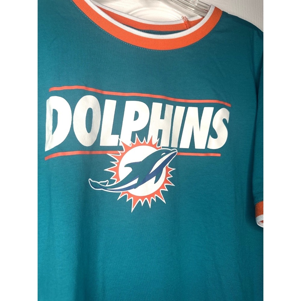 Retro Inspired NFL Team apparel NFL Miami Dolphins T-Shirt Size XXL